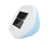 Lámpara de piscina flotante solar impermeable de 6 colores azul y blanco, luz nocturna LED recargable por USB, 12,3 × 12,3 × 8,5 cm para jardín, patio, piscina, fiesta (2 piezas)