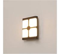 Lámpara de Porche Moderna, Impermeable, IP65, con Sensor de Radar, Ideal para Patio, jardín, Puerta de Entrada, iluminación LED Exterior, lámpara de araña (F20 x 16 x 5 cm, no Senor, Blanco