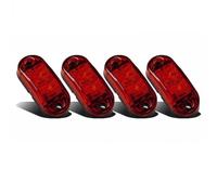 Lámpara de posición lateral LED, 12 V, 24 V, resistente al agua, IP68, amarillo, 2 LED, luz de camión, colgante para camiones, resistente a los golpes, luz de posición lateral, autobús para