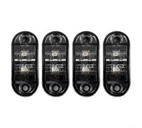 Lámpara de posición lateral LED, 12 V, 24 V, resistente al agua, IP68, amarillo, 2 LED, luz de piranha, para camiones, resistente a los golpes, luz de posición lateral, autobús para autocaravana