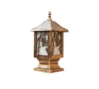 Lámpara de Poste de Pantalla de Vidrio de Ciruela clásica, luz de Pilar para Valla de jardín, Villa, Exterior, Impermeable, IP55, Linterna de Columna de Aluminio comunitaria, alumbrado público E27