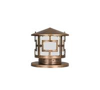 Lámpara de Poste E27 Impermeable para Exteriores de Estilo Chino, lámpara de Columna de Pared Cuadrada para jardín y Comunidad, luz de Pilar para Puerta de jardín y Villa