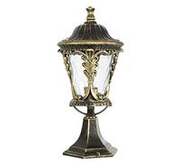 Lámpara de Poste E27 Resistente al Agua para Exteriores, Antigua Europea, lámpara de Columna de Pared Cuadrada para jardín y Comunidad, luz de Pilar para Puerta de jardín y Villa