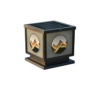 Lámpara de Poste Solar Moderna E Impermeable para Exteriores, Lámpara Led para Césped, Estilo Chino, para Villa, Poste de Aluminio, Farol, Lámpara de Columna con Pantalla Acrílica Esmerilada, Luz para