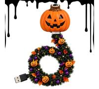 Lámpara de proyección navideña, luz espeluznante alimentada por USB, kit de | Proyector de luz LED de Halloween con cuello de cisne flexible y 8 patrones espeluznantes, lámpara de proyección giratoria