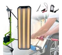 Lámpara de reparación portátil con foco LED, luz resistente para reparación de abolladuras de coche, panel reflector, lámpara PDR, luces niveladoras de pie, faros delanteros ajustables,Green