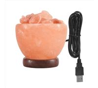 Lámpara de sal cristalina del Himalaya con luz nocturna LED multicolor que cambia de color