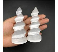 Lámpara De Selenita Natural, Lámpara De Torre De Punto De Selenita, Lámpara De Cristal, Piedra Preciosa Curativa, Piedras Naturales Minerales Y Decoración Del Hogar, 1 Ud.