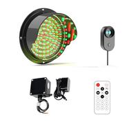 Lámpara de Semáforo LED, Lámpara de Pared para Semáforo, con Sensor Láser para Detección Automática, Tiempo de Conversión y Distancia de Detección Ajustables, Luz de Señal Impermeable IP67(300mm/12in)