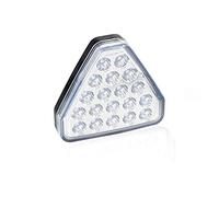 Lámpara de señal de Freno Deportiva Estilo triángulo F1 Universal luz antiniebla Trasera Tercera luz de Freno Trasera DRL Tercera luz de Freno (Color: Carcasa Blanca)