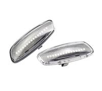 Lámpara de señal de giro LED dinámica guardabarros delantero luz de marcador lateral compatible para Peugeot 207 308 3008 5008 RCZ compatible con Citroen C4 Picasso C3 DS3 C4 DS4 C5 lente transparente