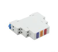 Lámpara de señal LED de riel DIN 230 V, señales de luz indicadora de alto brillo, carcasa resistente al fuego, paneles eléctricos de instalación, blanco (rojo+amarillo+azul)