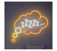 Lámpara de señalización Letrero De Neón "Buenas Noches Durmiendo Zzzz" Con Alimentación USB, Regulable, Para Habitación Infantil, Estético, Para Pared, Ventana, Decoración 38cm(UN)