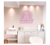 Lámpara de señalización Letrero De Neón Para Decoración Uñas, Ideal Para Salón, Tienda, Pared Del Hogar, Con Luz Regulable, 38cmx40cm(C)