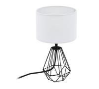 Lámpara de sobremesa carlton 2 negro y blanco 30,5cm marca eglo