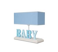 Lámpara de sobremesa con mdf, azúl, baby ancha, colección Volga, 31x12x28, casquillo E 27 Max 60 W