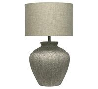 Lámpara de sobremesa de cerámica (40 W, L x An x Al: 36 x 36 x 56 cm, Beige, E27)