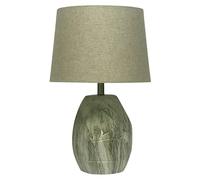 Lámpara de sobremesa de cerámica (40 W, L x An x Al: 36 x 36 x 56 cm, Beige marmolado, E27)