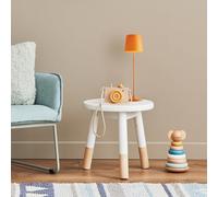 Lámpara de sobremesa LED para interior y exterior | 37/23 cm altura, Ø 10 cm | lámpara de sobremesa naranja mate con regulador táctil | móvil/inalámbrica/portátil | recargable por USB/batería