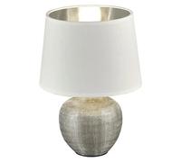 Lámpara de sobremesa redonda Luxor (40 W, Ø x Al: 18 x 26 cm, Plata, E14)