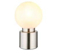 Lámpara de sobremesa redonda Marka (25 W, Ø x Al: 15 x 24,5 cm, Níquel mate, E14)