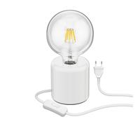 ledscom.de Lámpara de sobremesa TIPO Porcelana redonda blanca globo incl. E27 G125 lámpara de filamento 7,123W blanco cálido 838lm