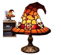 Lámpara de sombrero de brujo creativo Halloween - Luz de escritorio con temática gótica, iluminación ambiental espectral, decoración de mesita de noche única | Dormitorio, balcón, cocina, sótano do
