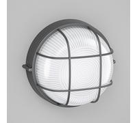 Lámpara de sótano antihumedad KERU redonda antracita IP44 in X53 LED 560lm