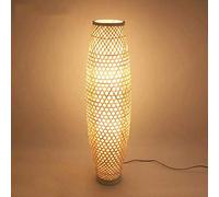 Lámpara De Suelo De Bambú De Mimbre Rattan Jarrón Sombra Luz De Lámpara De Pie Rústico Asiática Japonesa Nórdica Tungsteno Abajur Luminaria De Suelo De Luz Lámparas De Pie Lámpara
