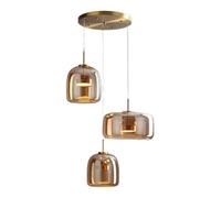 Lámpara de suspensión de luminaria moderna Lámparas colgantes de techo LED nórdicas Luces colgantes de vidrio Deco Varios estilos Sala de estar Cocina Dormitorio Lámparas de lujo (Color: C) LWX