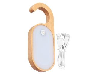 Lámpara de tablero de notas: luz de madera para mensajes, lámpara de recordatorio portátil, iluminación nocturna recargable, LED con sensor de movimiento con pantalla de notas para escribir | Tablero