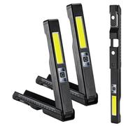 Lámpara de taller LED con batería, lámpara de trabajo USB recargable con gancho magnético y regla, linterna de taller, lámpara de mano COB para coche, camping, regalos para hombres, 2 unidades