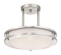 Lámpara De Techo 15 W LED Luz Cálida Blanca Lauderdale Níquel 30 Cm