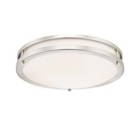 Lámpara De Techo 25 W LED Muy Plana Lauderdale Níquel 40 Cm
