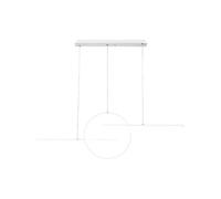 Lampara de techo aluminio color blanco serie kitesurf 124cm