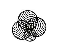 Lampara de techo aluminio color negro serie collage 69.5cm