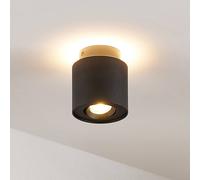 Lámpara de techo Arcchio Walisa, Ø 10 cm, negro, metal, GU10