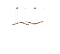Lámpara de Techo, Art Deco Natural Wood Sweep Pendant Light LED Living Room Long Chandeliers Home Simple Log Lighting Fixtures Modern Lamp Lustre(L210cm Light Wood,White)