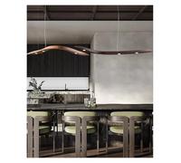Lámpara de Techo, Art Deco Natural Wood Sweep Pendant Light LED Living Room Long Chandeliers Home Simple Log Lighting Fixtures Modern Lamp Lustre(L230cm Light-Dark,Warm)