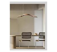 Lámpara de Techo, Art Deco Natural Wood Sweep Pendant Light LED Living Room Long Chandeliers Home Simple Log Lighting Fixtures Modern Lamp Lustre(L110cm Dark Wood,Warm)