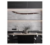 Lámpara de Techo, Art Deco Natural Wood Sweep Pendant Light LED Living Room Long Chandeliers Home Simple Log Lighting Fixtures Modern Lamp Lustre(L125cm Dark Wood,Warm)