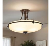 Lámpara De Techo ASPERO Bronce Crema 4-Flmg Estilo Jugendstil Lámpara De Sala