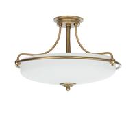 Lámpara De Techo ASPERO Latón Antiguo Crema 4xE27 Estilo Jugendstil