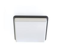 Lámpara de Techo Baño IP44 B: 25 CM H: 6,5 CM Pequeño Plano 2x E27 Negro Blanco