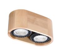 Lámpara de techo Basic 2 de madera natural