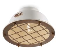 Lámpara De Techo Blanca Shabby Antiguo Ø 35 Cm Redonda Hecha A Mano Cerámica