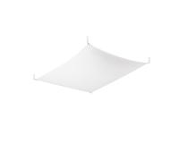 Lámpara de Techo Blanco Tela 105CM Largo Incl. LED Blendarm Deckenleuchte