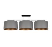 Lámpara de Techo Blendarm Tela Grafito Oro Comedor 100CM E27 Deckenleuchte Groß