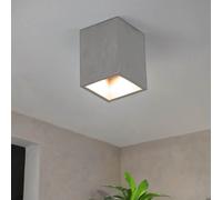 Plafón Focos de techo de Hormigón gris diseño angular de estilo urbano GU10 A 9cm Lámpara de techo ideal para Pasillo Cocina