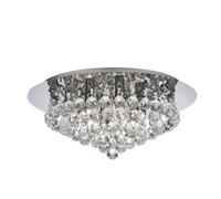 Lámpara De Techo Brillante 6x G9 En Cromo Cristal Clásica Ø45cm Cocina